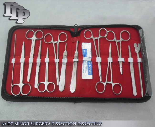 64 PC US MILITARY FIELD MINOR SURGERY SURGICAL INSTRUMENTS FORCEPS KIT
