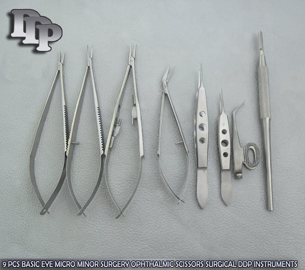 9 Pcs Basic Eye Micro Minor Surgery Ophthalmic Scissors Surgical Instru EY-015