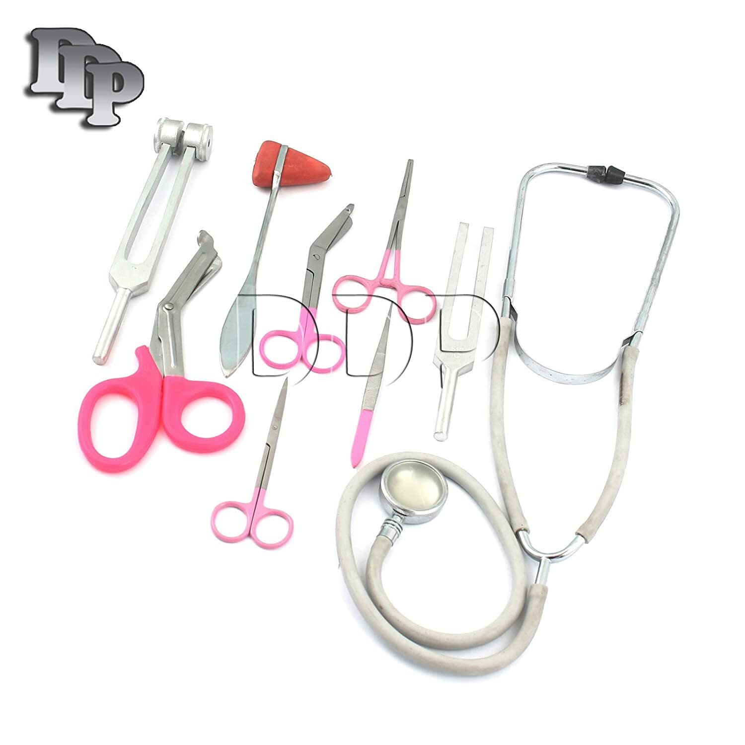 9 Piece PINK Medical Kit - Diagnostic EMT Nursing Surgical EMS Student Paramedic