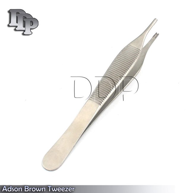 Adson Brown Tissue Forceps Surgical Micro Dissecting Tissue Holding Tweezer Lab