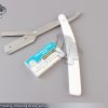 Barber Edge Steel Razors Folding Shaving Knife With 5 Blades White B-803