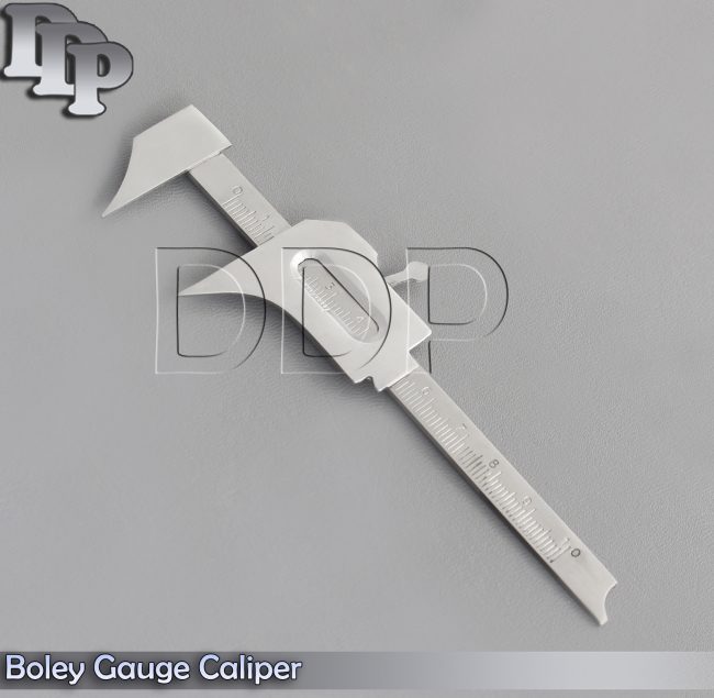 Boley Gauge Caliper 10cm Measuring Dental Implant Lab Ortho Surgical Stainless
