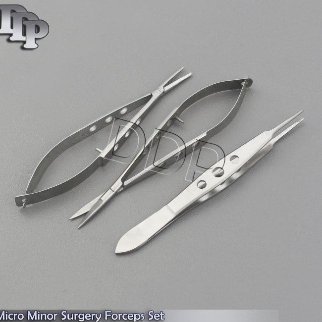 CASTROVIEJO MICRO MINOR SURGERY SURGICAL SCISSORS+NEEDLE HOLDER+SUTURE FORCEPS