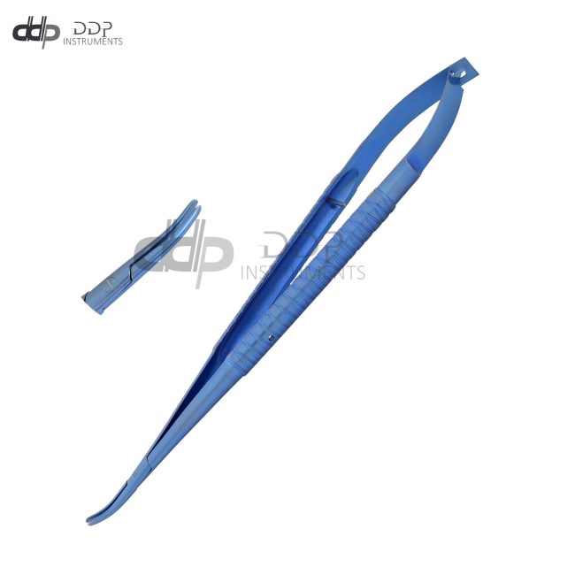 Castroviejo Needle Holder 6'' Smooth Titanium Curved With Out Lock  T.T-219