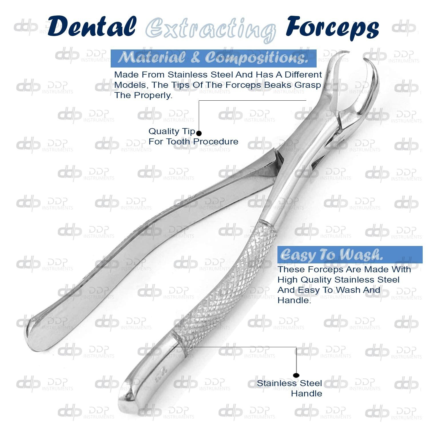 DENTAL TOOTH EXTRACTING FORCEPS 23 COW HORN LOWER MOLAR - Image 5