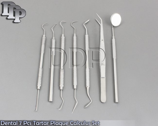 Dental 7 Pcs Tartar Plaque Calculus Plaque Scraper Tooth Remover Set,PR-0098