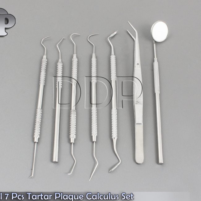 Dental 7 Pcs Tartar Plaque Calculus Plaque Scraper Tooth Remover Set,PR-0098