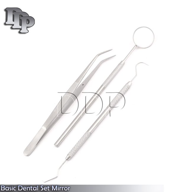 Dental Explorer 23/17A Mouth Mirror Handle Hygiene Examination Set Teeth Cleaner