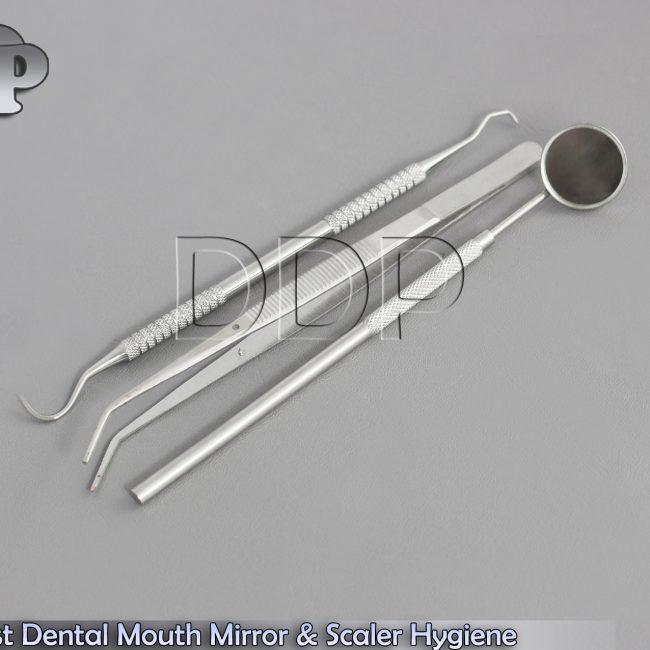 Dentist Dental Mouth Mirror & Scaler Hygiene Examination Cleaning Set PR-0030