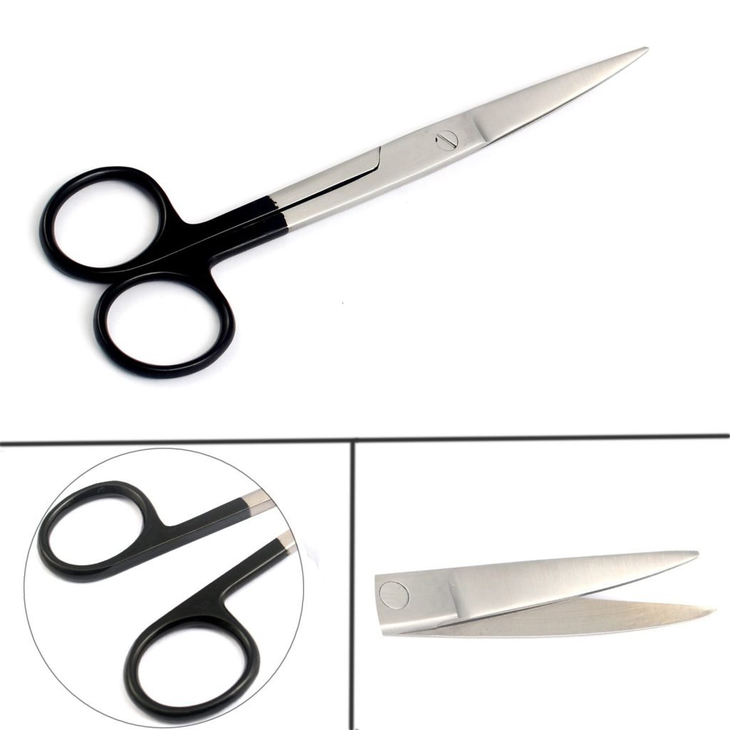 Dissecting Operating Scissors 5.5" Sharp/Sharp Curved Color Handle (Black)