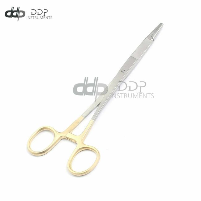 GOLD HANDLE GERMAN OLSEN HEGAR NEEDLE HOLDERS HEMOSTAT SCISSORS 6.5" (16.5 CM )
