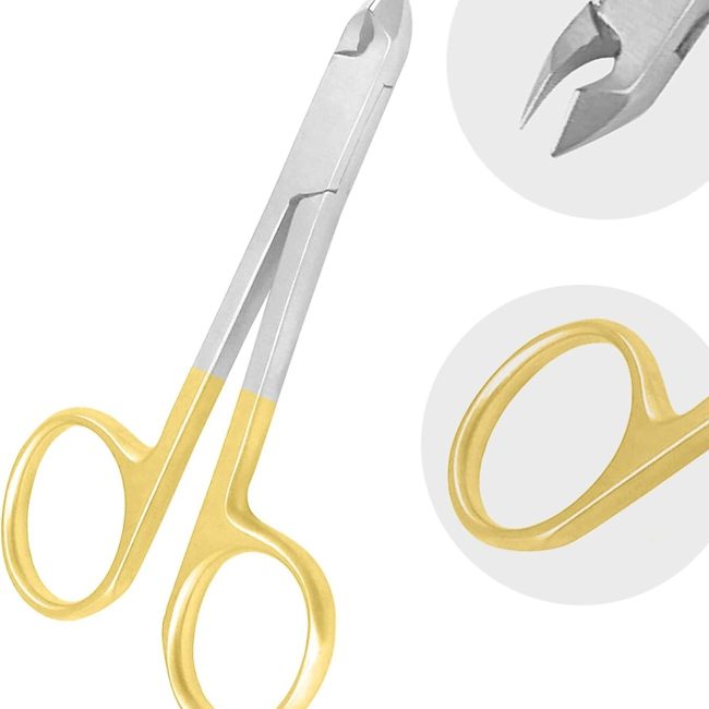 Gold Cuticle Scissors 4” Nipper Professional Grade Cuticle Trimmer Stainless St