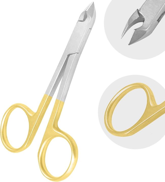 Gold Cuticle Scissors 4” Nipper Professional Grade Cuticle Trimmer Stainless St