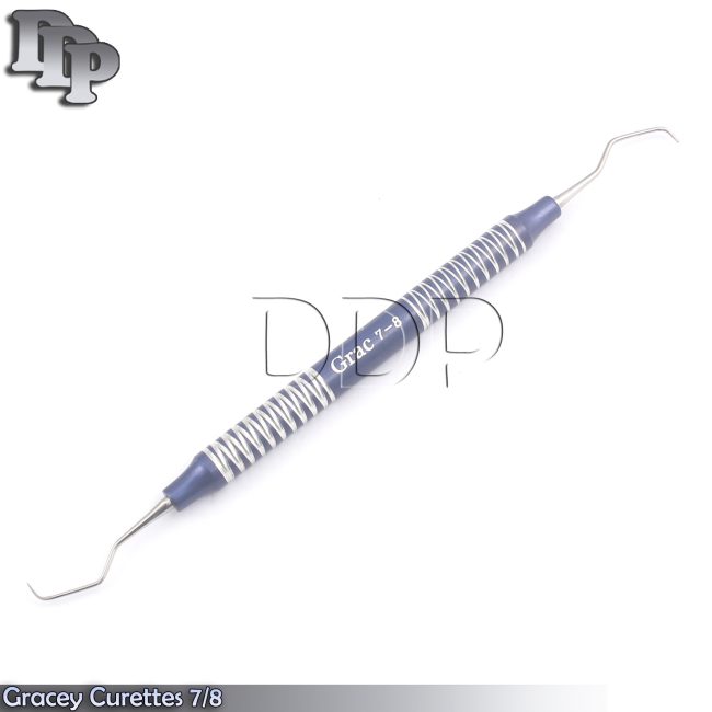 Gracey Curettes 7/8 Periodontal Dental Scalers Color Handle Blue