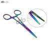 KELLY HEMOSTAT FORCEPS 5.5" STRAIGHT RAINBOW TITANIUM COLOR