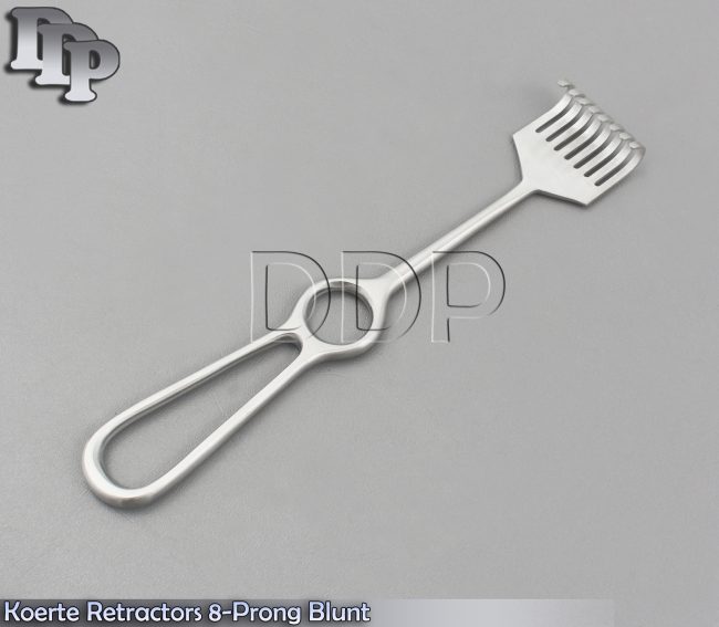 Koerte Retractors 8-Prong Blunt Ob/Gyn Surgical Orthopedic Instruments