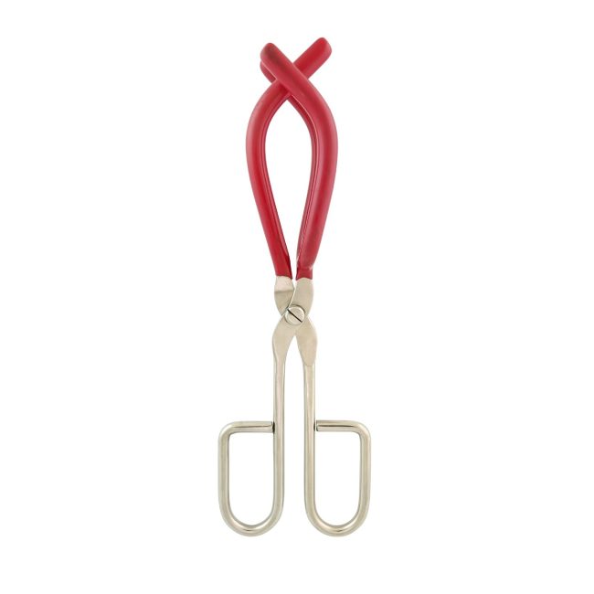 Lab Beaker Tongs 3 Prongs 10'' Stainless Steel Red Dep Surgical Instru DS-1782