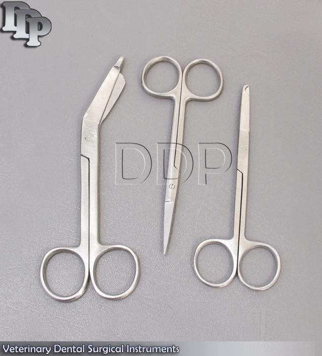 Lister Bandage, Stitch, Iris Scissors, Veterinary Dental Surgical Instruments