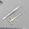 London College Tweezer Dental Goldman Fox Straight Tungsten Carbide TC Basic Kit