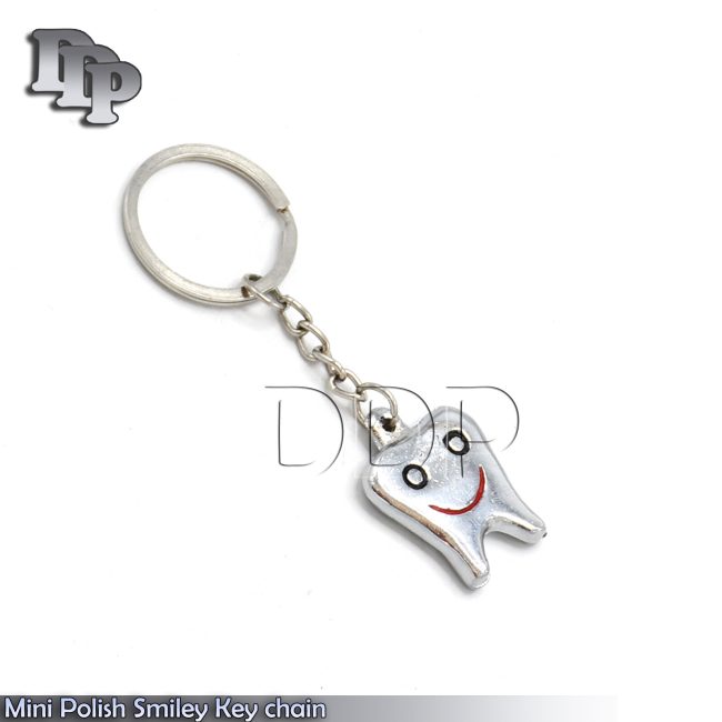 Mini Polish Smiley Tooth Key chain Dental Instruments