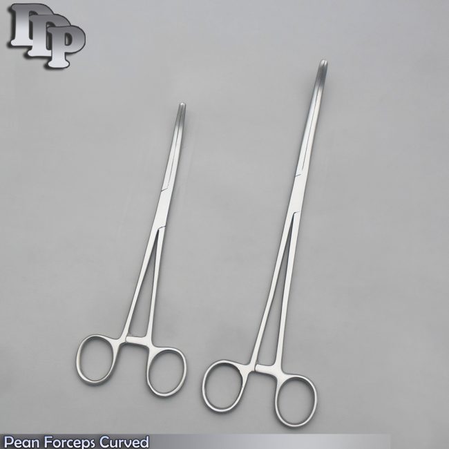 New 2pc Set 9" + 10" Curved Hemostat Forceps Locking Clamps Stainless Steel