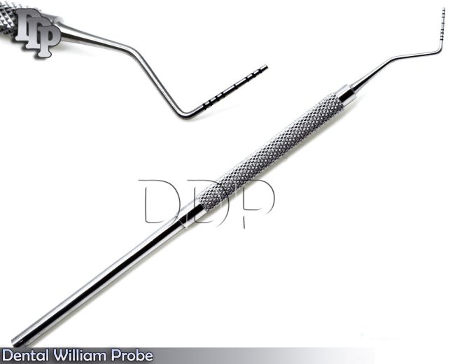New Dental William Probe Periodontal Color Coated Depth Measuring Instrument Lab