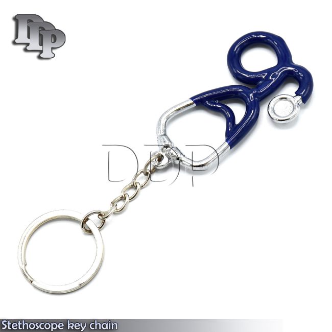 New Stethoscope Blue Color Key chain Surgical Medical Instruments