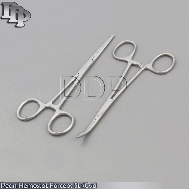 Pean Forceps Hemostat Artery Straight & Curved Surgical Locking Plier Vet Supply