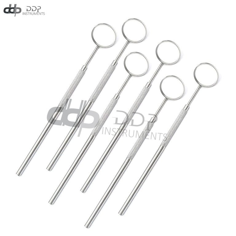 Premium 12 Pcs Dental Mouth MIRROR #5 With HANDLE Dental Instruments