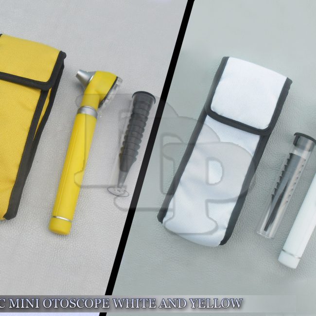 Pro Physician 2.5V Halogen Light FiberOptic Otoscope Diagnost Set White & Yellow