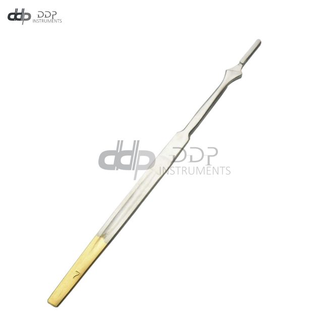 Scalpel Handle #7 Gold Plated Dental Veterinary Surgical Instruments