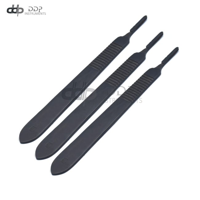 Set Of 3 Scalpel Handle #3 Black Color Dental Veterinary Crafts Surgical Instru