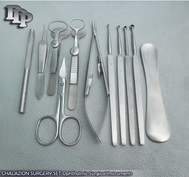 Set de 11 Chalazion Chirurgie Instrument Kit Ophtalmique Cataracte