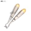 Set of 2 Dental Root Tip Elevator Flohar Left & Right (Flat Ends) W/Gold Handle