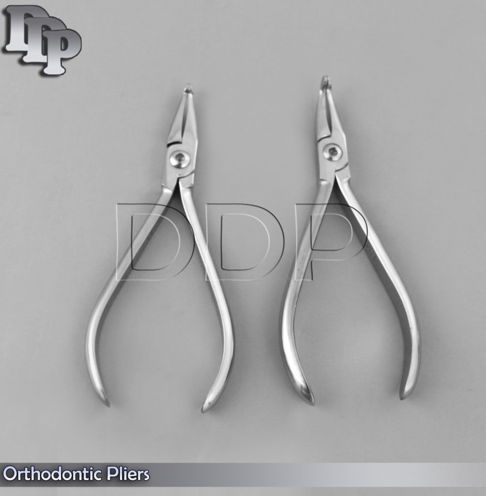 Set of 2 How Plier Straight & How Plier Curved Orthodontic Instruments Set