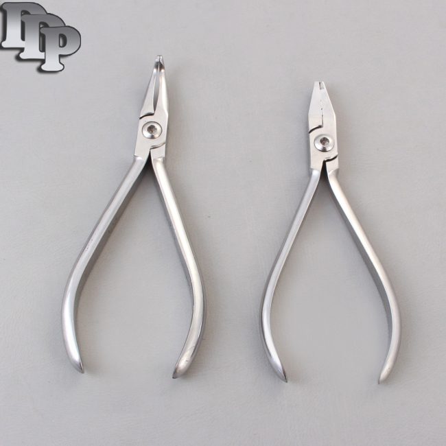 Set of 2 Jarabak Light Wire Plier & How Plier Curved Orthodontic Instrument
