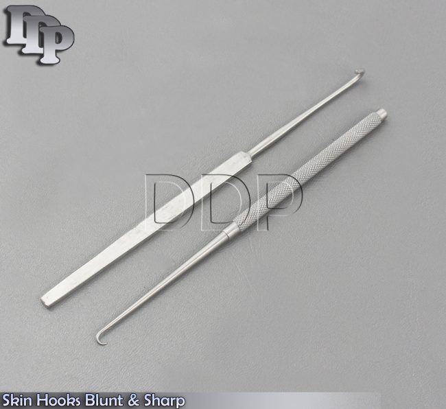 Skin Hooks Blunt & Sharp Maxillofacial Plastic Surgery Surgical Instruments