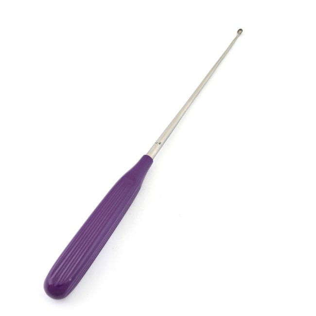 Spratt Brun Curette 10''(#4) Purple Coated Handle Surgical Orthopedic Ins OP-112
