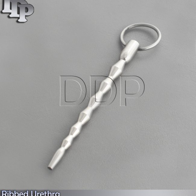 Stainless Steel 7-Up Ribbed Urethra Training plug free