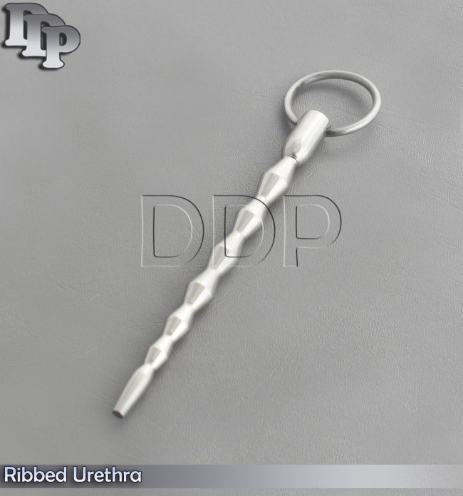 Stainless Steel 7-Up Ribbed Urethra Training plug free