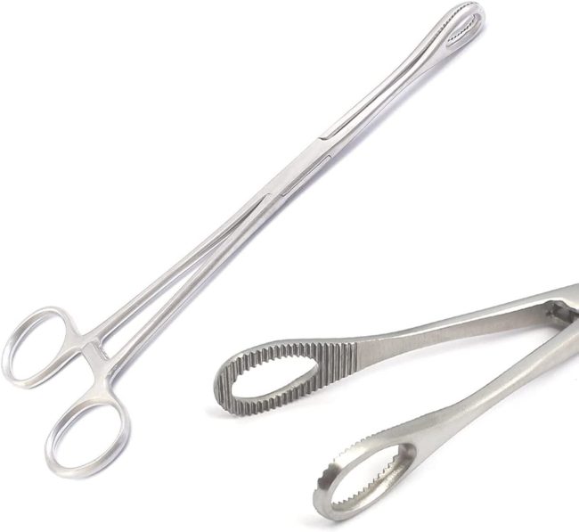 Surgical Veterinary Foerster Sponge Straight Forceps 8" Serrated Jaws Tools