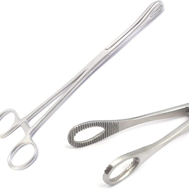 Surgical Veterinary Foerster Sponge Straight Forceps 8" Serrated Jaws Tools