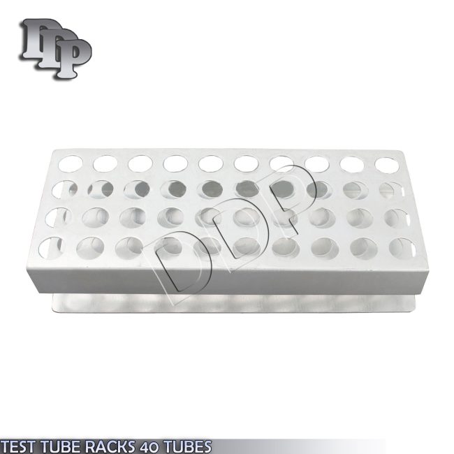 TEST TUBE RACKS 40 TUBES ALUMINIUM LAB SUPPLIES