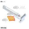 Traditional Heavy Steel Chrome Finish Double Edge Safety Razor Mens BTS-324