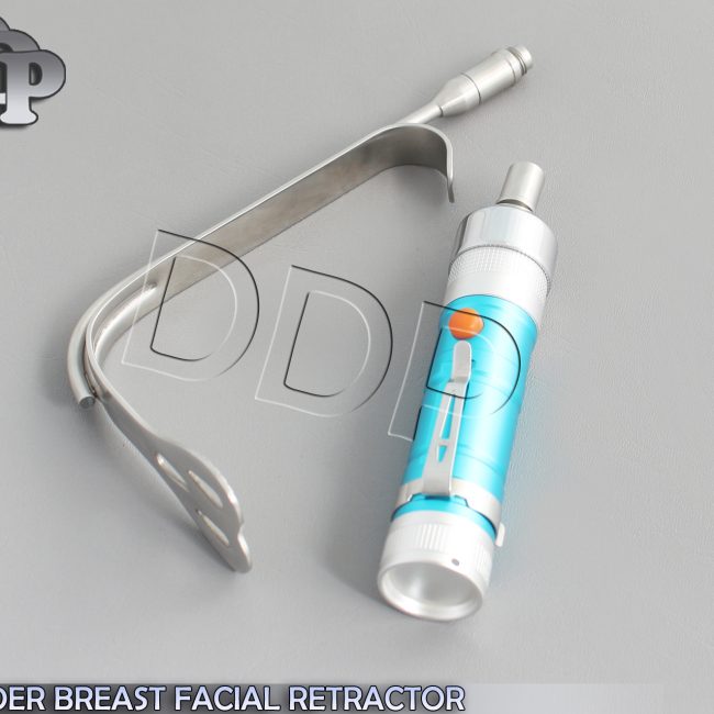 WIEDER BREAST FACIAL RETRACTOR TONGUE DEPRESSOR WITH FIBER OPTIC LIGHT BST-06