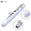 White Reusable Nurse Penlight Pocket Medical LED with Pupil Gauge PL-023