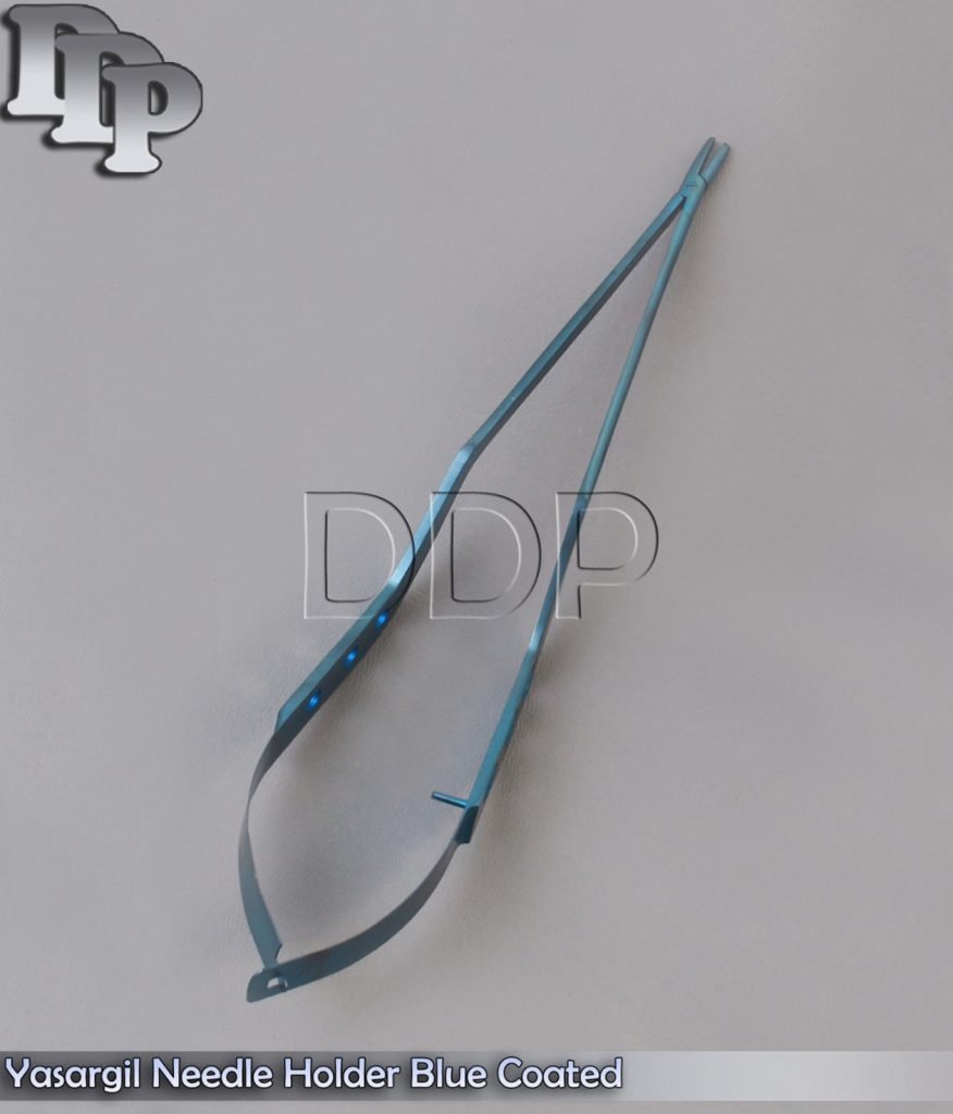 Yasargil Needle Holder 8.5'' Blue Coated Straight Surgical Instruments