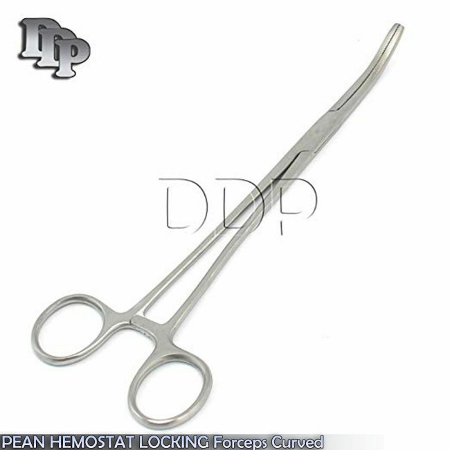 1 Pc Of Pean Clamp Forceps Curved 10'' Rochester Surgical Hemostatic Pliers