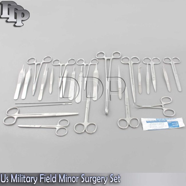 112 PC US MILITARY FIELD MINORSURGERY SURGICAL VETERINARY DENTAL INSTRUMENTS Set