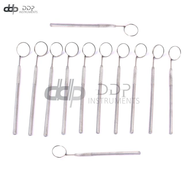 12 Dental Mirrors # 5 Surgical Instruments DN-424